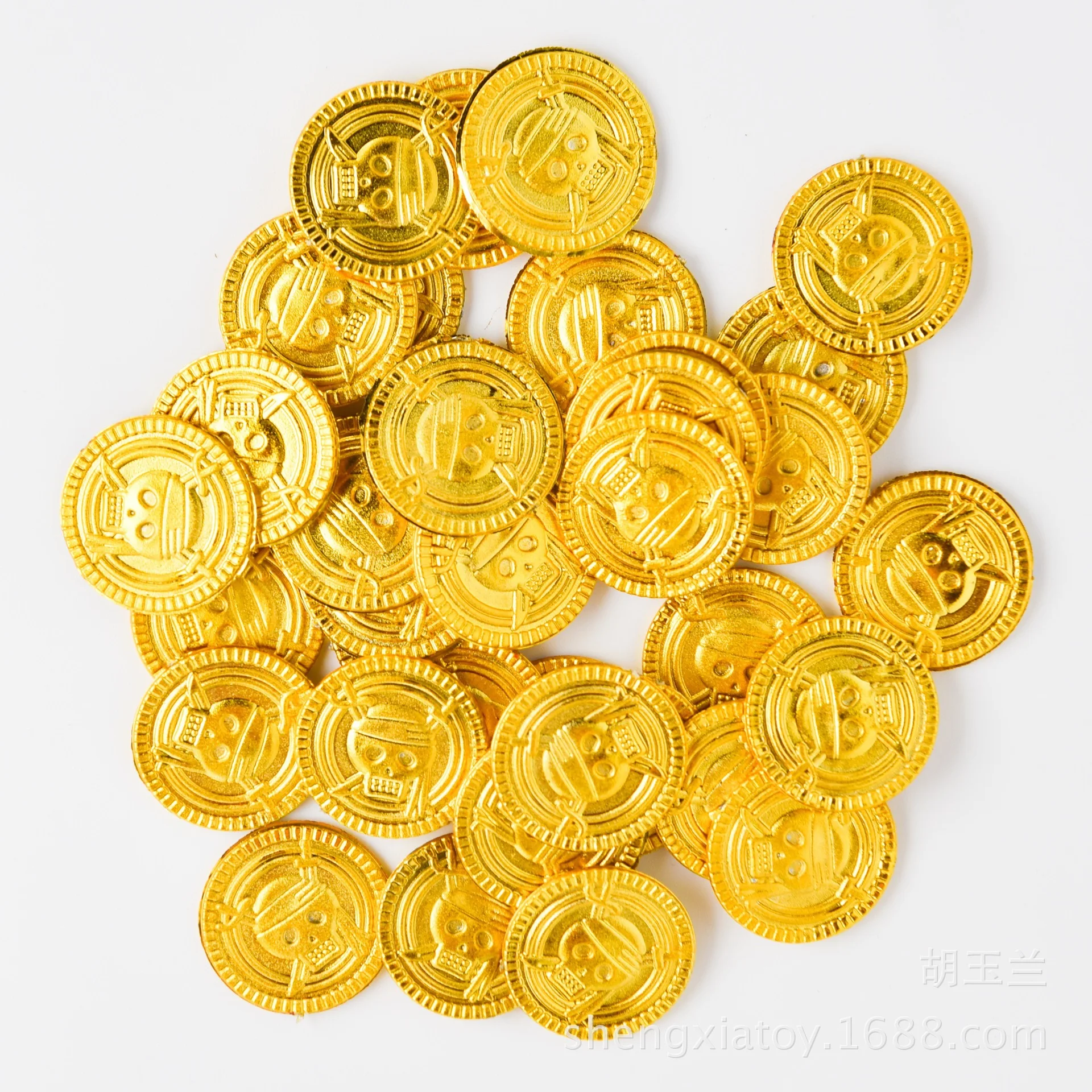 

Pirates Gold Coins Halloween Party Decor Supplies Gold Plating Poker Casino Chip Pirate Treasure Props Captain Cosplay Kids Toy