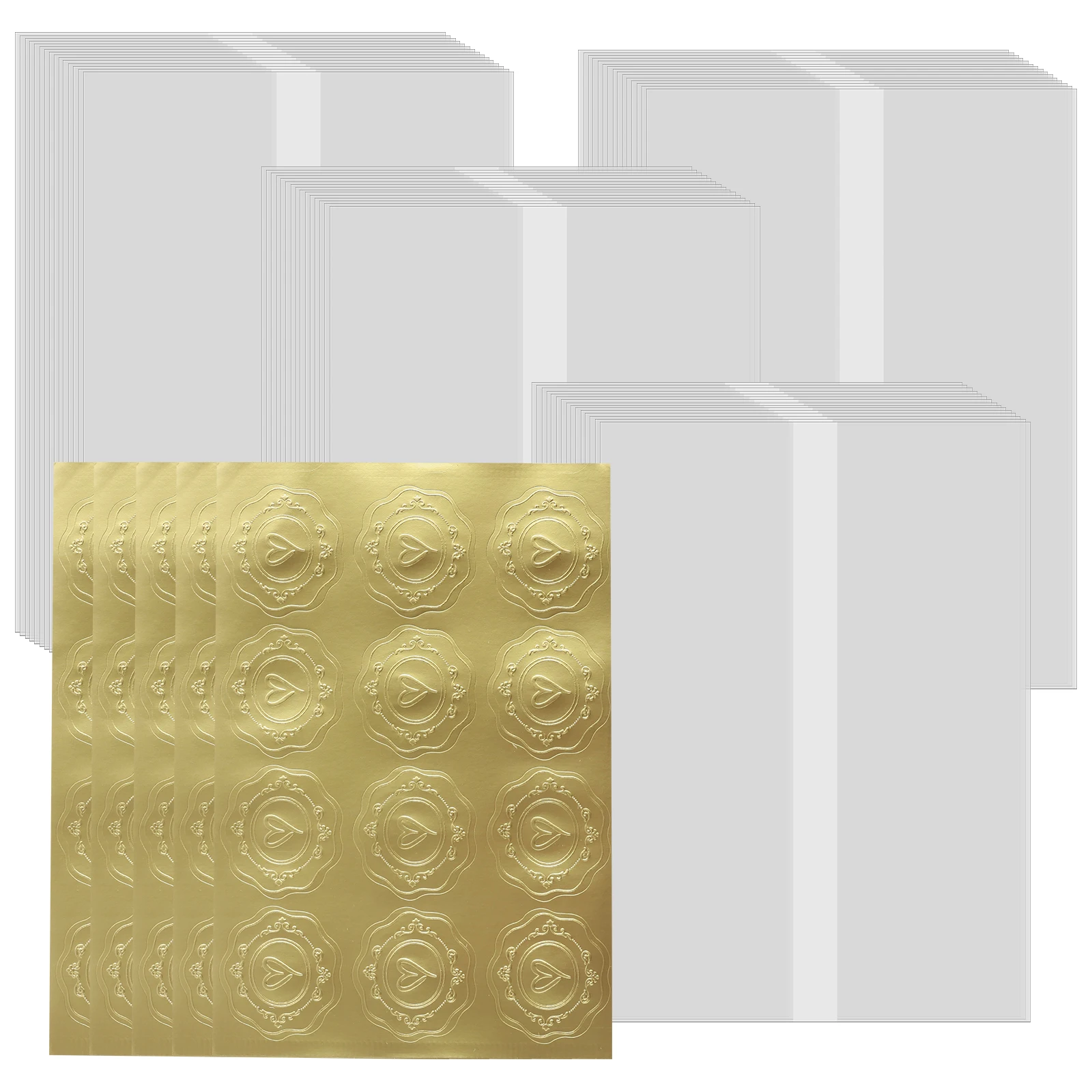 60/120 Шт. Атласные Складные Бумажные Пригласительные Куртки Полупрозрачные