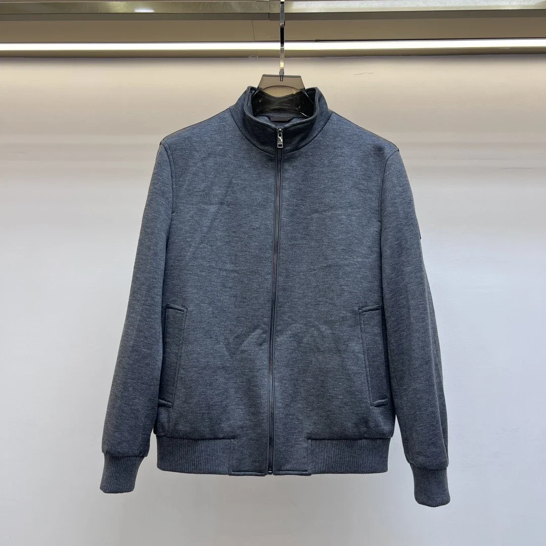 2025DIKU JING шерстяная вязаная и кожаная куртка которая идеально сочетает в себе