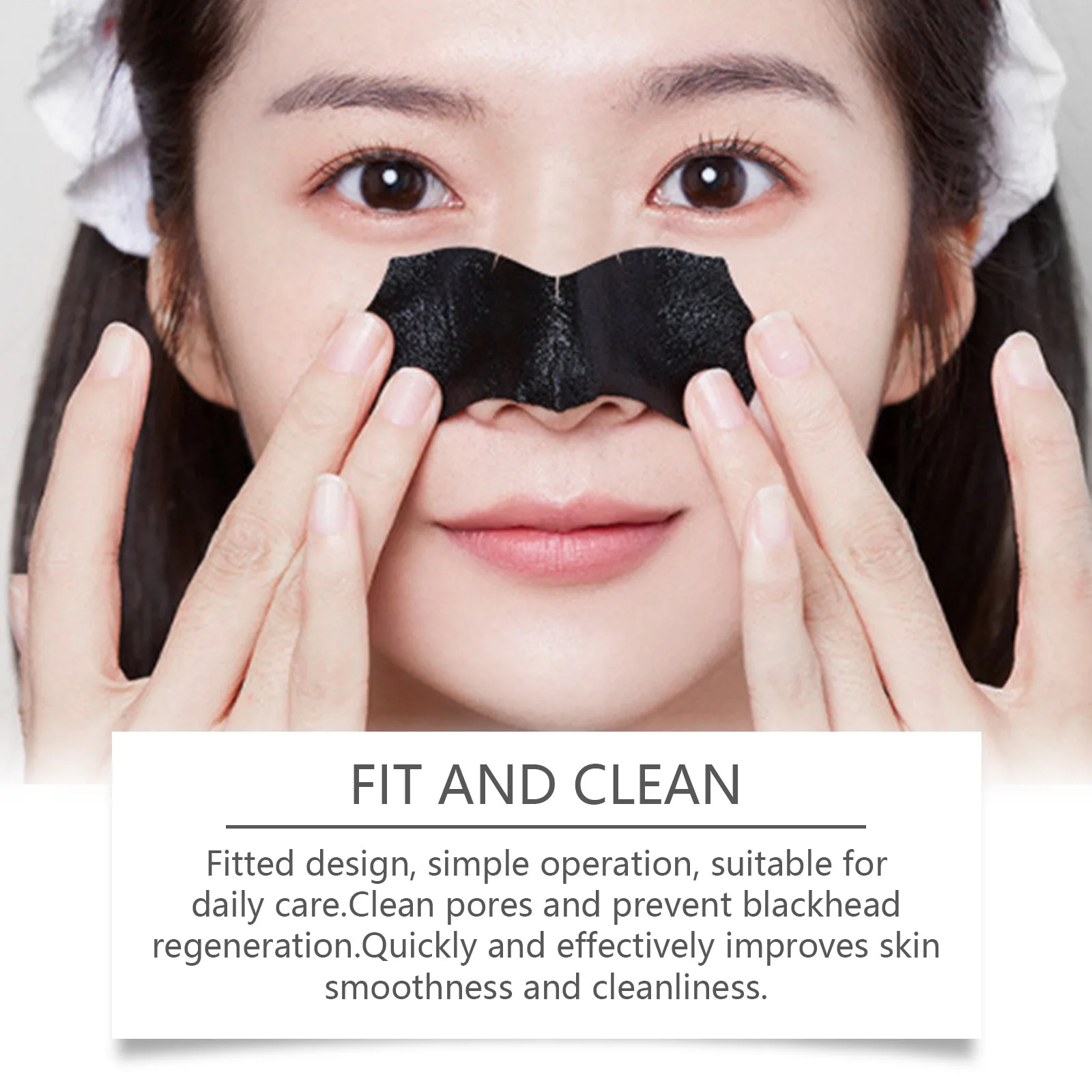 Угольный пластырь для пор от черных точек. Мягко очищает черные точки на лице и