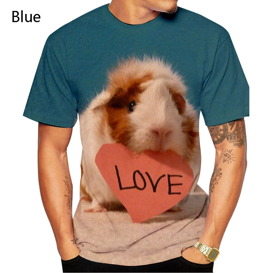

Fashion Style 3D Printing Animal Guinea Pig T-Shirt Unisex Personality Casual Short-Sleeved Top