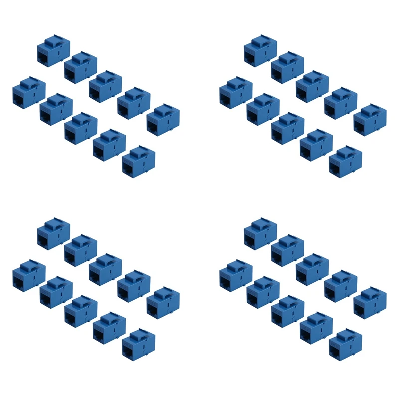 

Разъем RJ45 Keystone Jack Cat6, 40 шт., удлинитель, соединитель Ethernet сети LAN Cat 6, разъем, переходник, удлинитель, синий