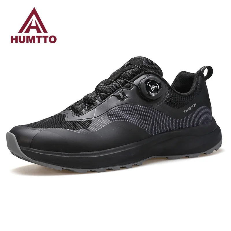 HUMTTO Hiking Shoes Breathable Mountain Trekking Sneakers for Men Camping Safety Boots Climbing Sports Black Tactical Mens Shoes