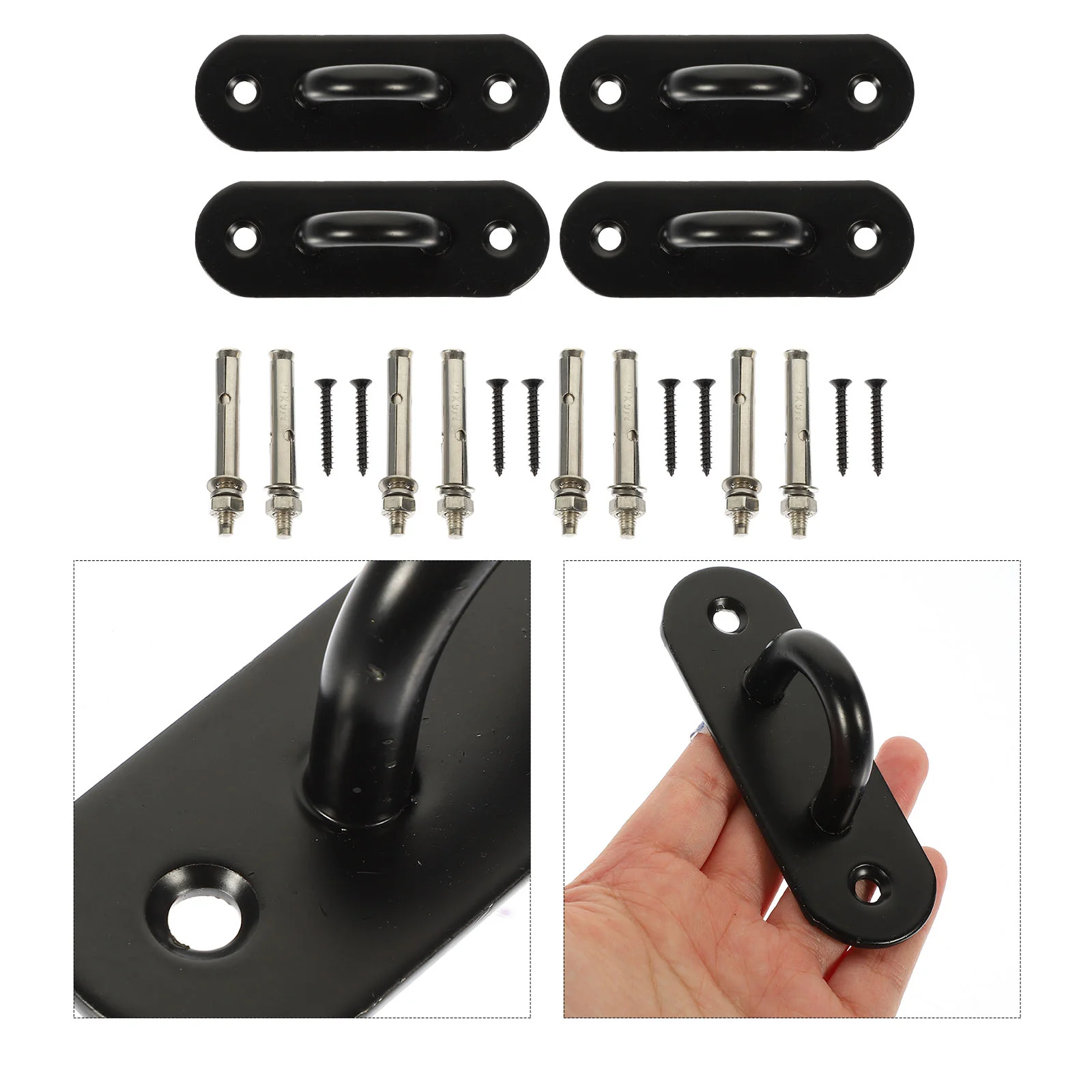 

1 Set Hammock Swing Curtain Hooks Heavy Duty Plants Ceiling Hooks Wear- resistant Planter Hammock Hooks for Indoor Outdoor