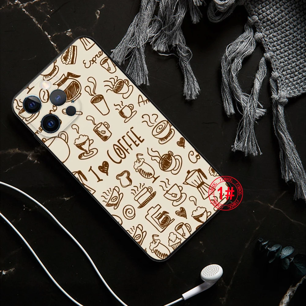 Мягкий чехол 50Q с принтом кофе для Huawei Y5P Y6P Y7A Y8P Y9A Y6 Y7 Y8S Y9S Y9 Prime Nova 9 9I 4E 5T 7 Mate 10 Lite 20 Pro