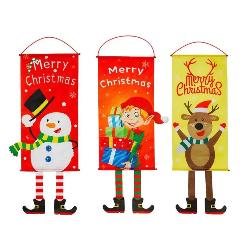 

Christmas Hanging Flag Porch Door Banner Decorations, Home Ornaments, Xmas Gifts, New Year Decor, 2024