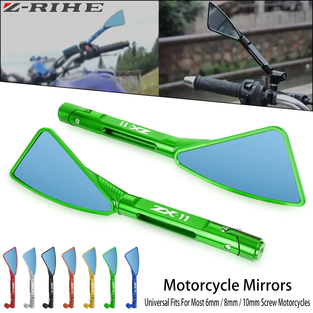 

Motorcycle Aluminum ZX12R ZX-12R ZX14R ZX-14R 2006 2007-2014 2015 2016 Rearview Side Mirrors For KAWASAKI ZX11 ZX-11 1990-2001