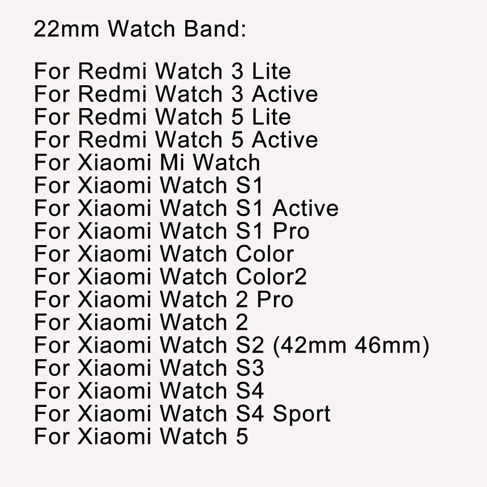 Фото Силиконовый ремешок 22 мм для Xiaomi Watch S2 S3 S4/S1 Active/S1 Pro, ремешок для Redmi Watch 5 Active/5 Lite/3 Active/3 Lite, браслет №2