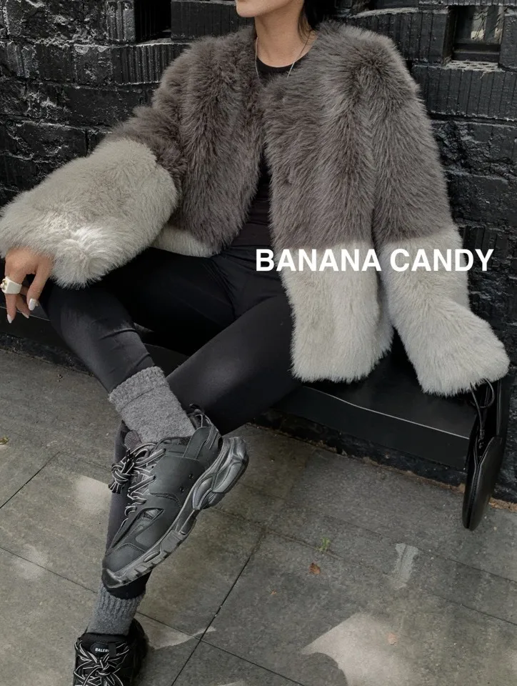 Environmental protection fur Mao Mao autumn and winter coat girl