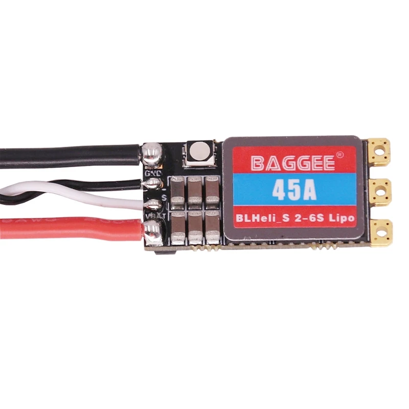 

BAGGEE 45A BLHeli S ESC Supporting 2-6S Power Supply for RC FPV Quadcopter Airplanes Drone LIPO Upgrade Accessories