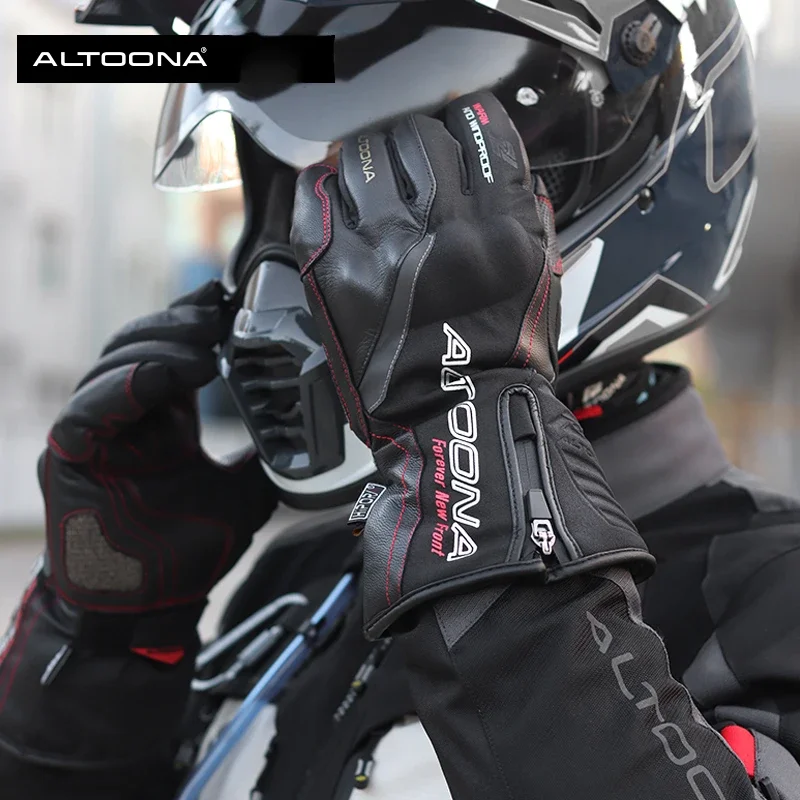 Мотоциклетные перчатки Altoona зимние дерми нескользящие ветрозащитные