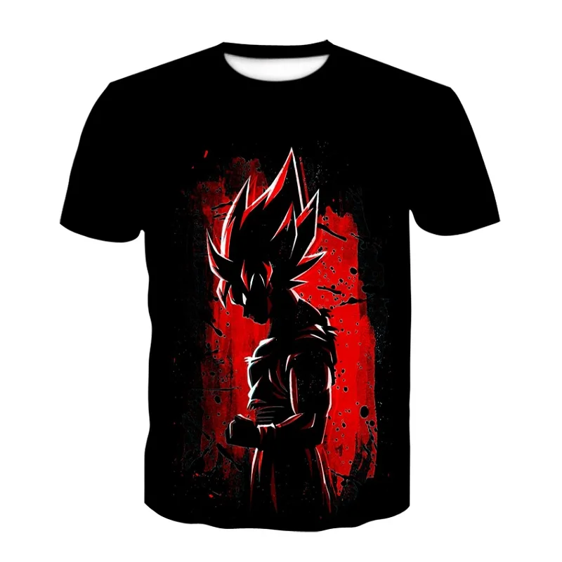 

Anime Mens T-Shirts Summer Boys Clothing Anime Harajuku Tops Black O-Neck Short Sleeves 3DT Shirts