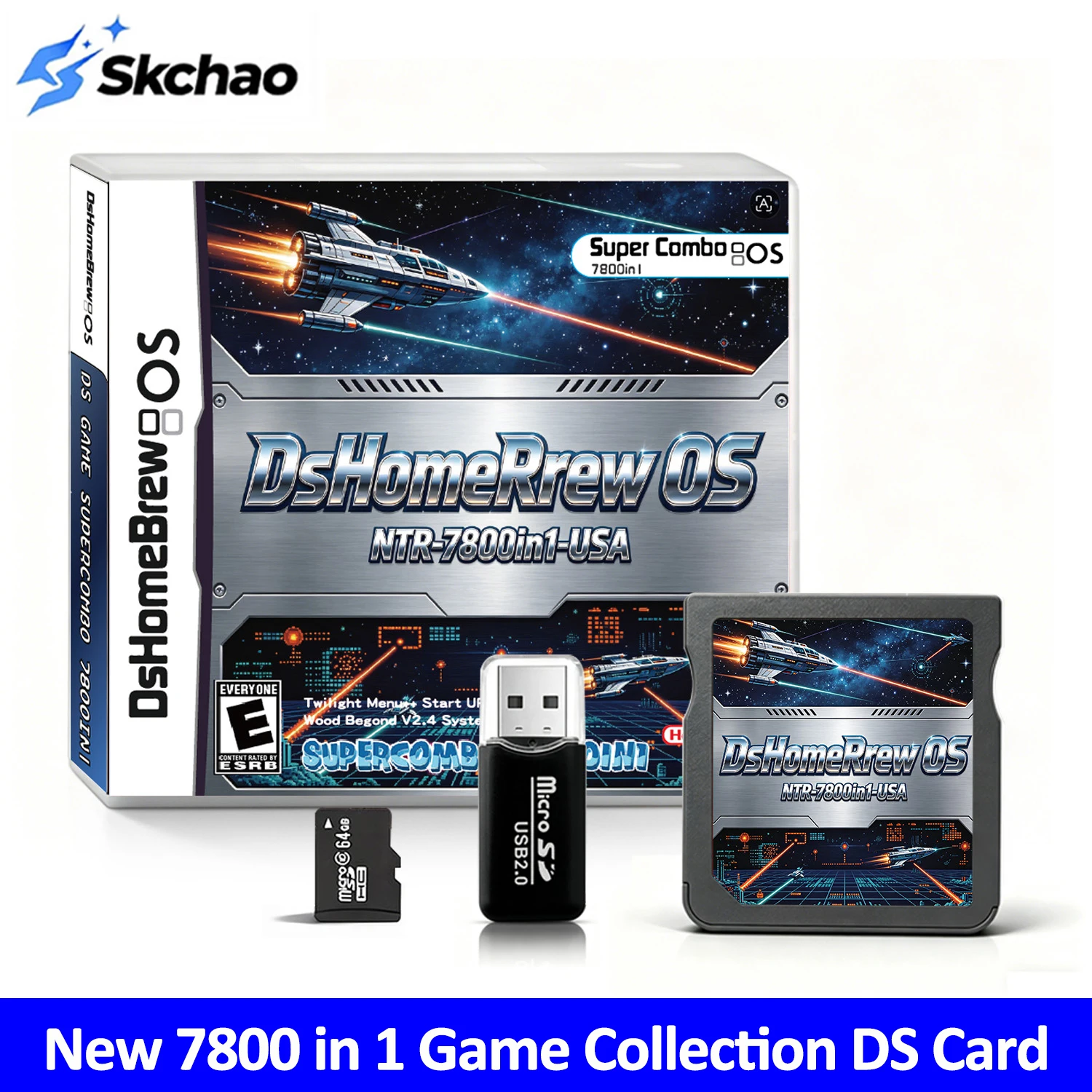 Фото Карта памяти 7800 в 1 DsHomeBrew Flash Card DS 3DS Game Collection Retro Video Game Card для консолей NDS/NDSL/NDSI/XL/2DS/3DS/New 3DS XL №1