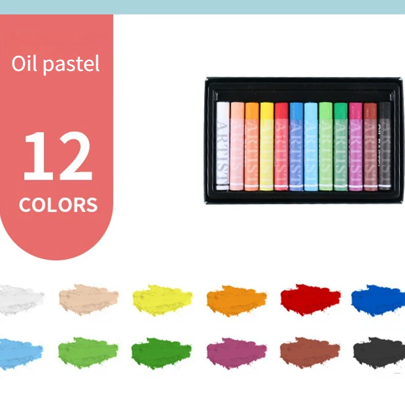 12 Color Super Soft Oil Painting Stick Set Can Be Washed Without Dirty Hands DIY Painting Crayon School Art Stationery