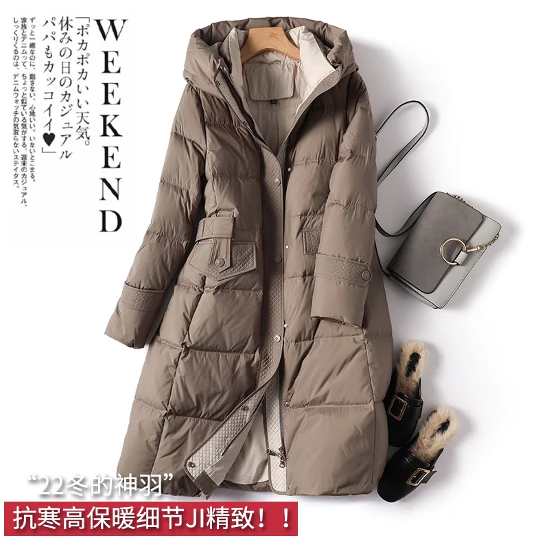 Thin 90% Duck Down Jacket Women New Fashion Design Coat Casacos De Inverno Feminino 2022  Autumn/Winter Hooded Zipper