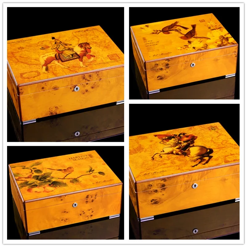 300x230x110 мм сигара хьюмидор большой емкости 50 сигар из кедра увлажняющая