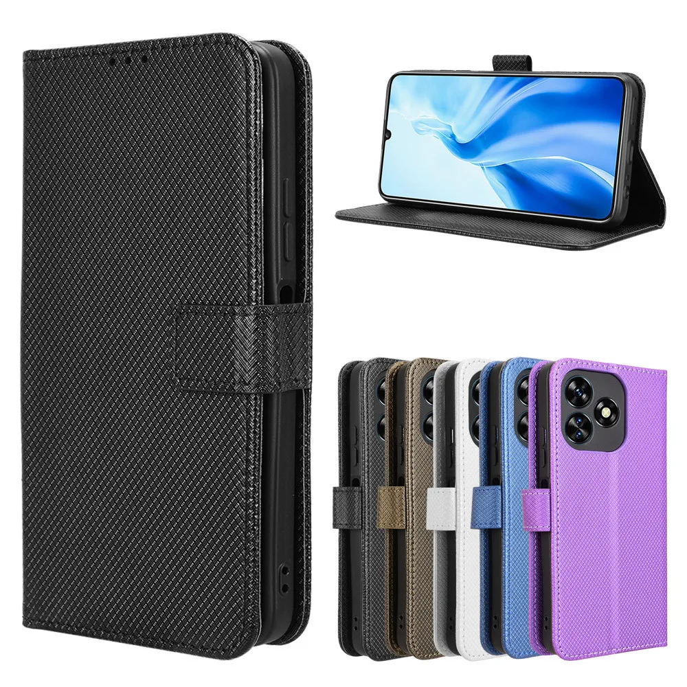 Фото Кожаный чехол-накладка для Oukitel C51, чехол-книжка с подставкой для OukitelC51 C 51, чехол-кошелек для телефона с подставкой для карт №2