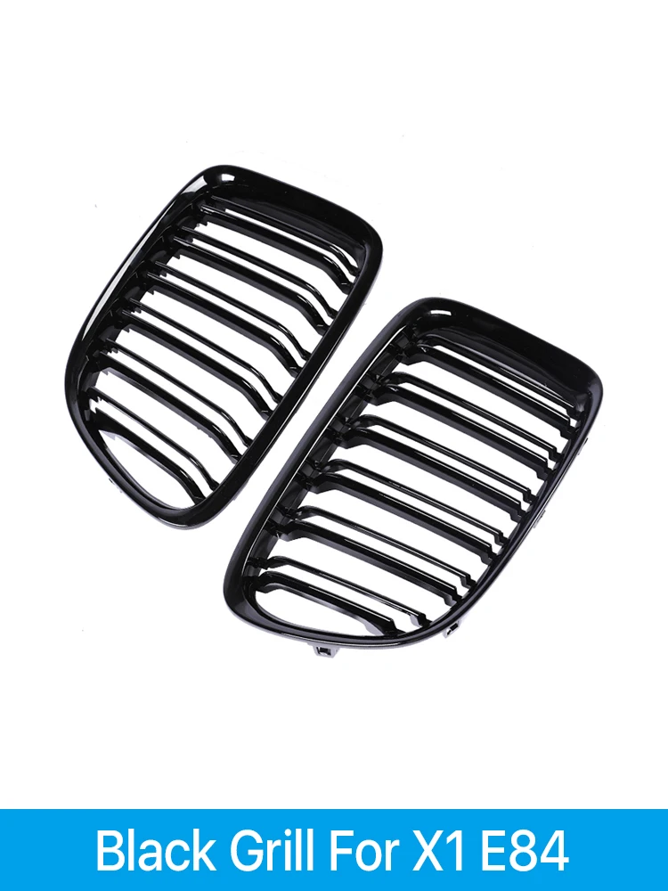 

Front Hood Kidney Grille Sport Grill Replacement Dual Slat Gloss Black For BMW X1 Series E84 2009-2016 SDrive XDrive Accessories