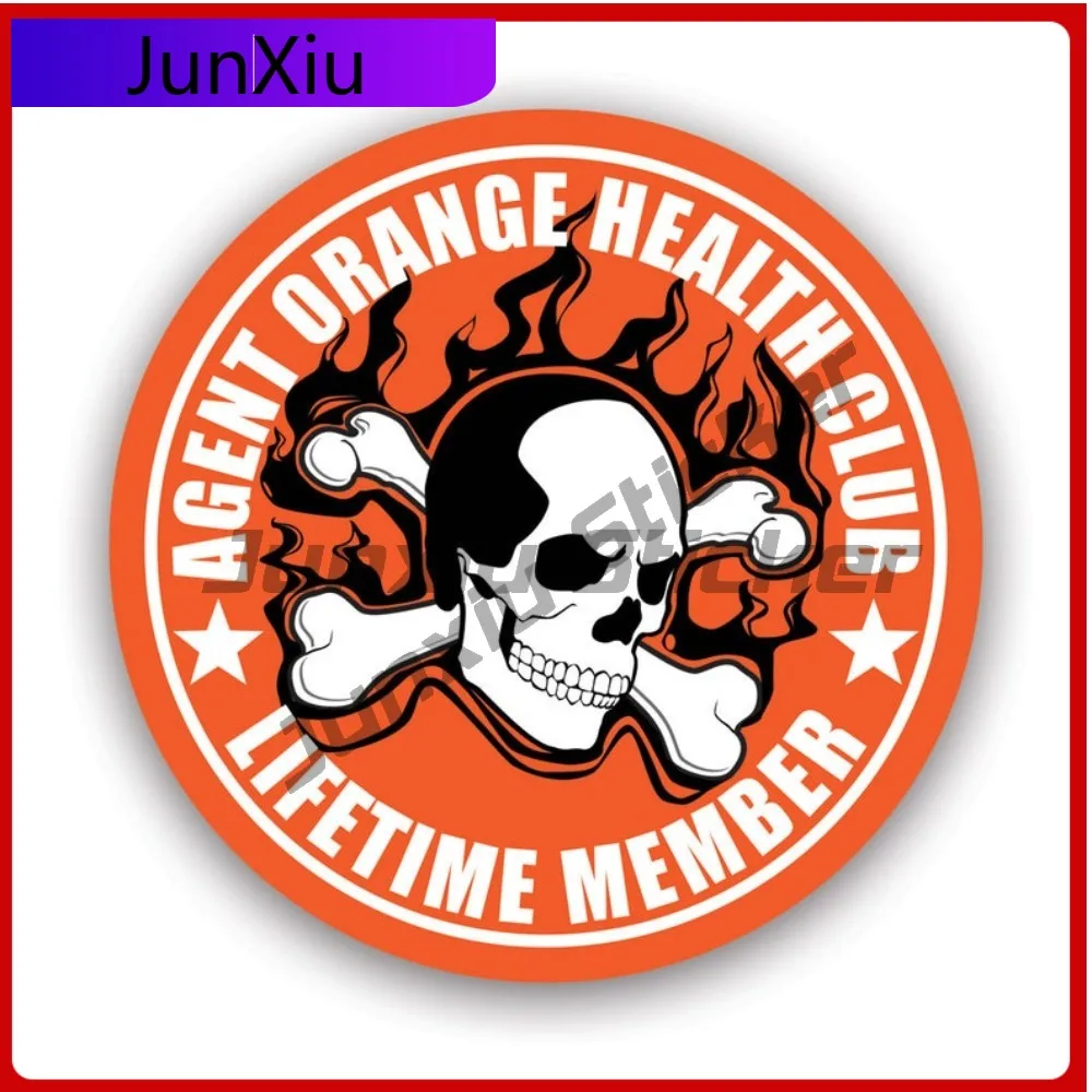 Фото Наклейка Agent Orange Health Club: креативные стикеры для ветеранов Вьетнама, пожизненные члены, служившие в армии, стильный дизайн, для внедорожников, водонепроницаемые №1