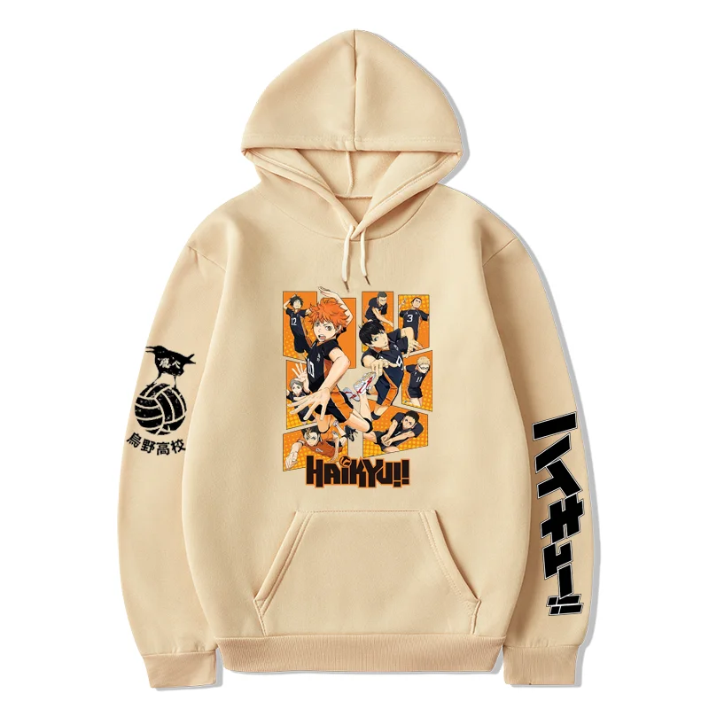 

Harajuku Anime Haikyu!! Printed Hoodie Unisex Funny Long Sleeve Hip Hop Sweatshirt Hoodies Women Harajuku Hoodie Goth