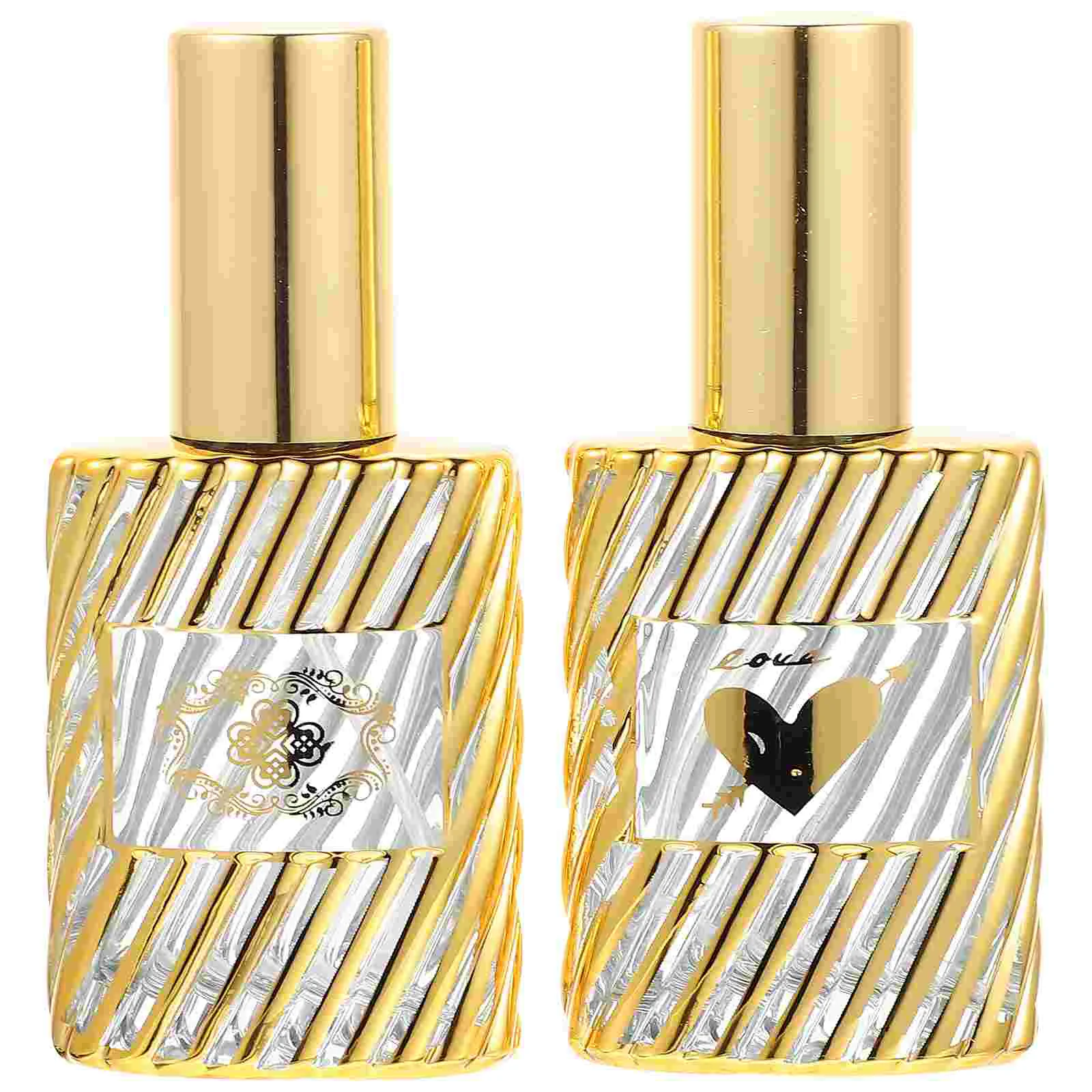 

2pcs Travel Liquid Dispensers Portable Perfume Sub Bottles Empty Glass Bottles