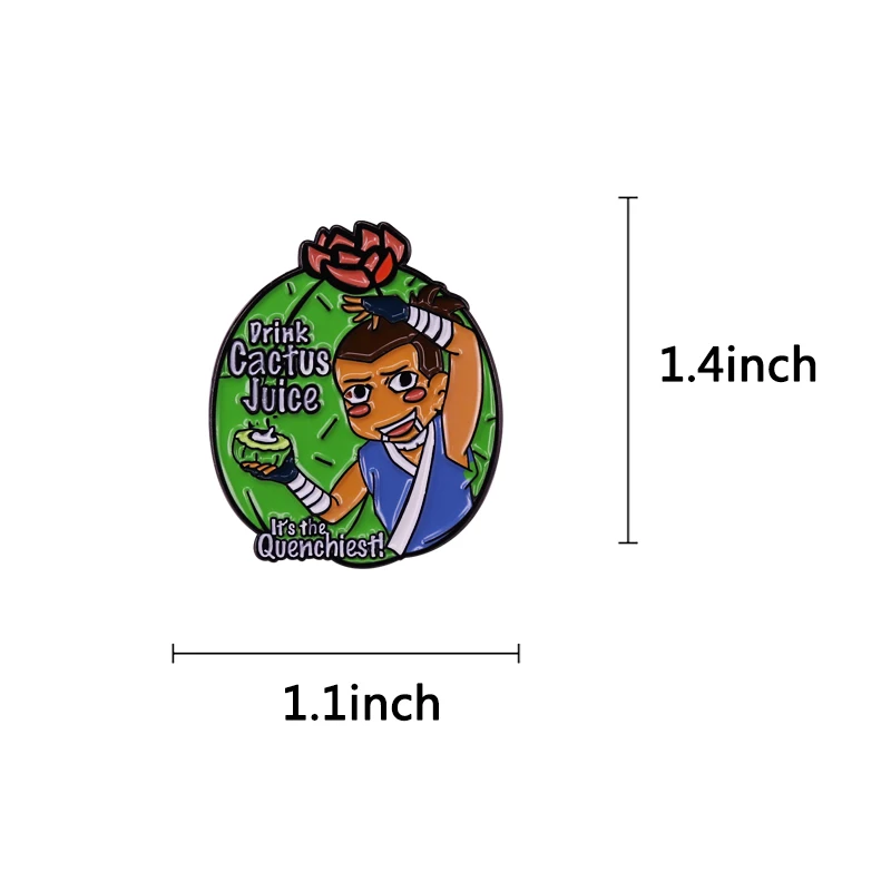 Напишите кактус сок Sokka рюкзак с нашивками эмалевые булавки Аватар Last airbдеры