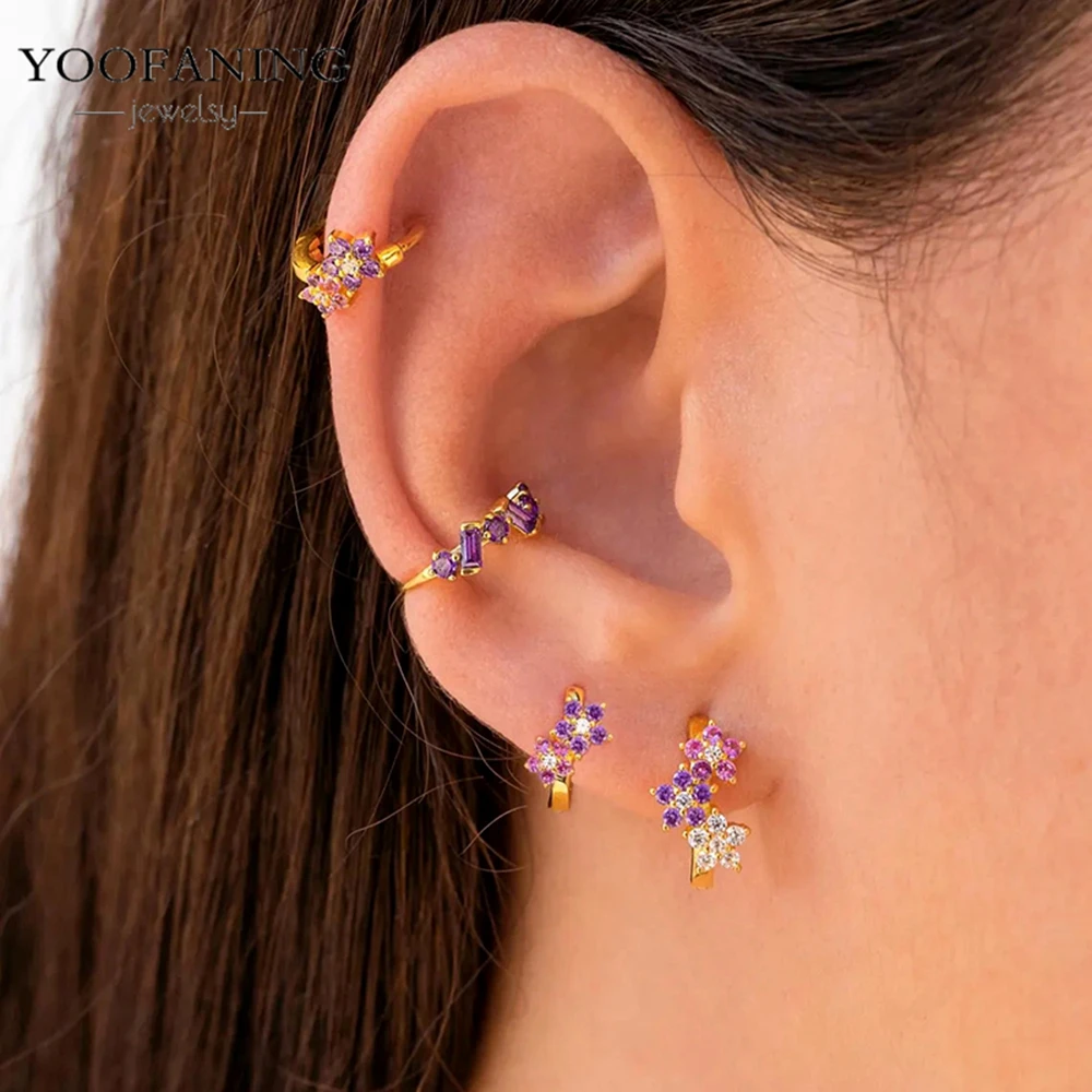 Серьги YOOFANING с цветочным дизайном, модные, из серебра 925 пробы, круглые, женские украшения, подарки для вечеринок и свадеб (art.: 3920dca31cfa7) - 3920dca31cfa7