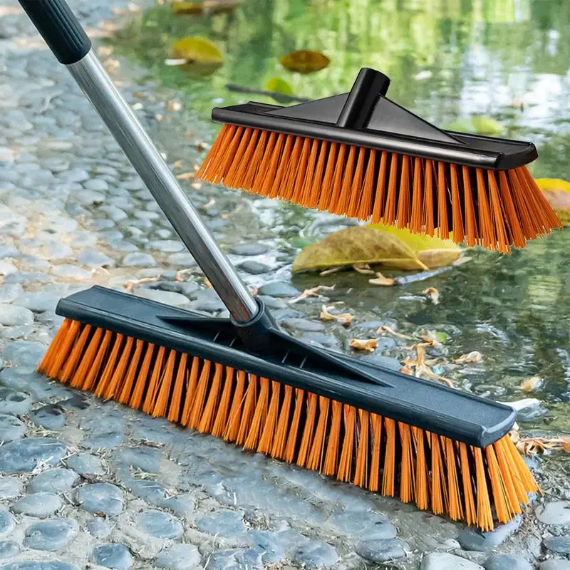 

Щетка с жесткой щетиной для чистки пола, портативная щетка для чистки пола, многофункциональная для складов, гаражей, террас, бассейна