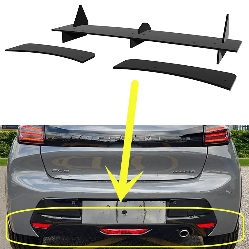 Представляем! Подходит для Peugeot 208 GT 2019-2021 года задний диффузор бампер спойлер губ