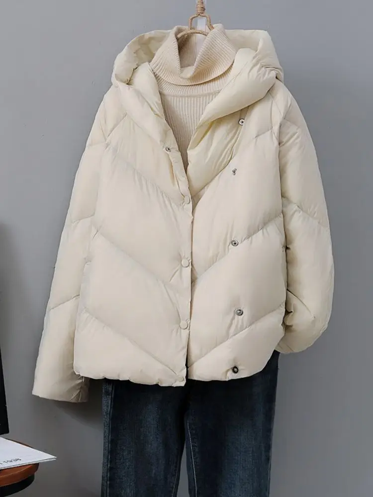 Women Down Jacket New Casual Style White Duck Down Jackets Autumn Winter Coats And Parkas Female Outwear