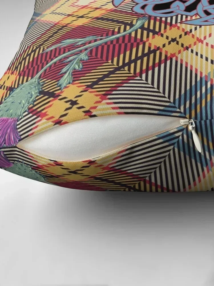 Шотландский чертополох тартан декоративная подушка аниме девушка диванные