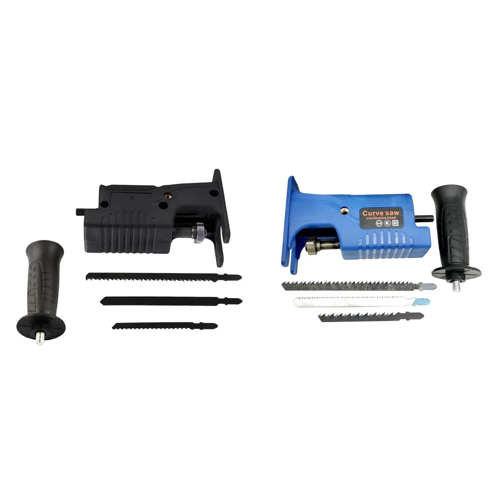 

Drill Saw Attachment with Saw Blades Ergonomic Handle Jig Saw Attachment Reciprocating Saw Adapter for Branch PVC Pipe Cutting