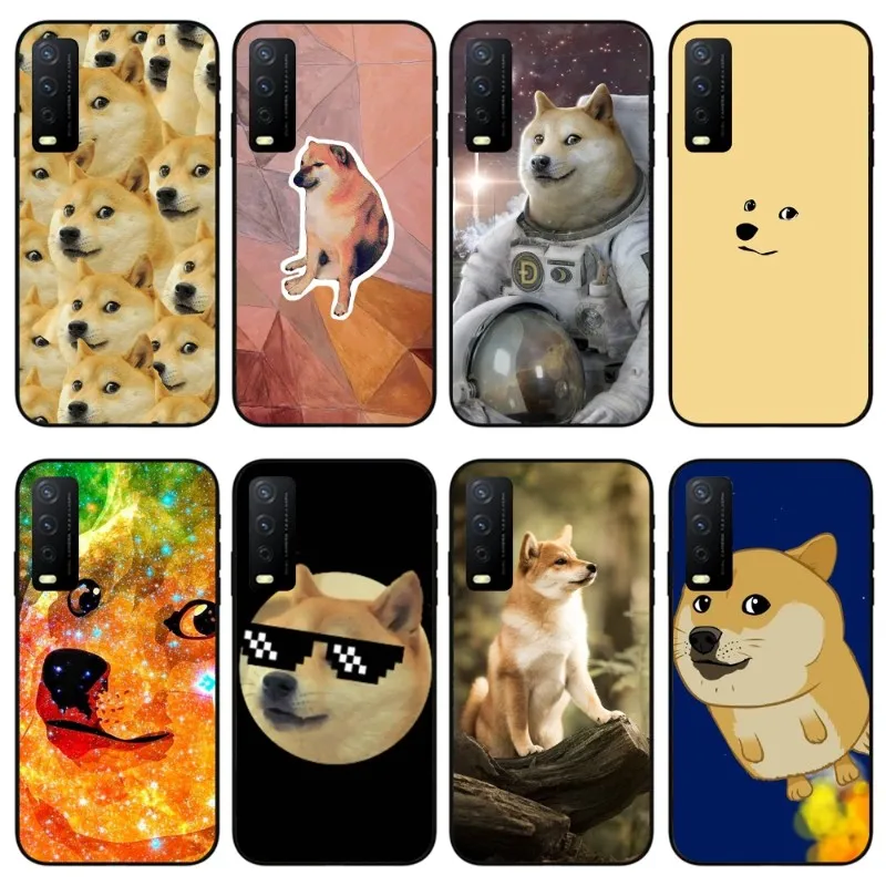 Doge Meme Kabosu Cute Funny Phone Case For VIVO Y95 Y93 Y20 V19 V17 V15 Pro X60 NEX Soft Black Phone Cover