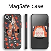 crazy excitement anime kakegurui runa phone case transparent magsafe magnetic magnet for iphone 13 12 11 pro max mini