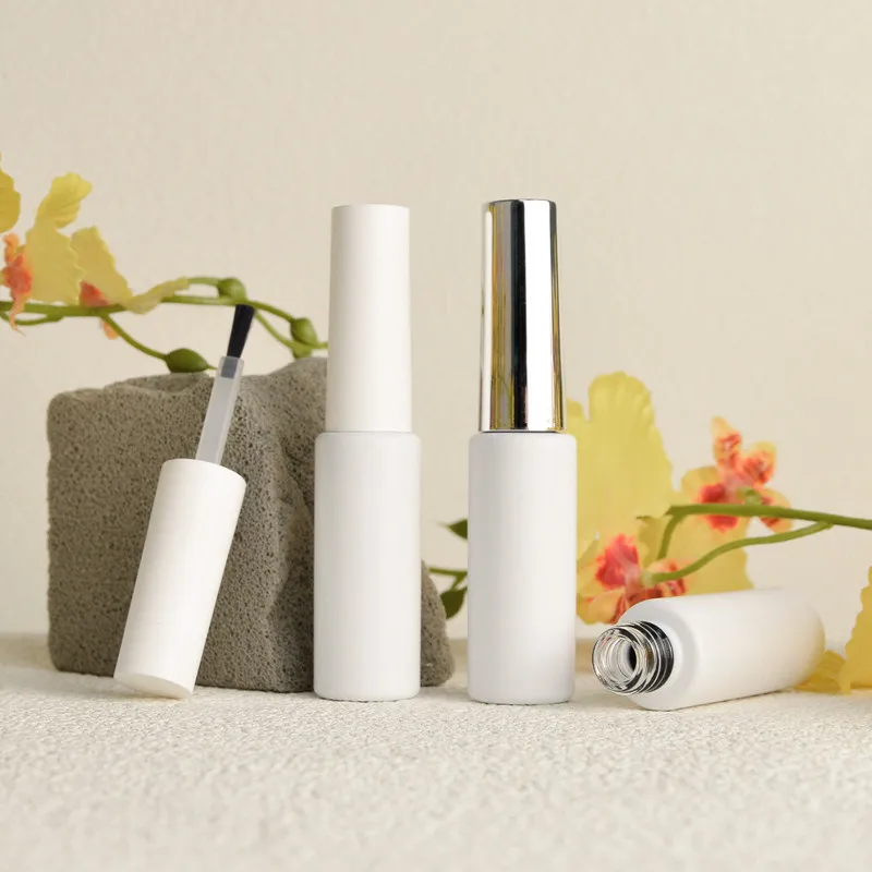 10-50 шт. 8 мл пустые бутылочки для лака ногтей круглые Бутылочки блестящие белые