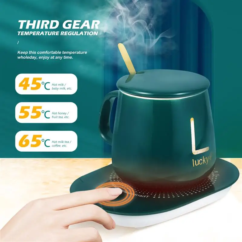 

Керамическая чашка с подогревом, 1 комплект, креативная чашка с подогревом молока, чашка с термостатом для офиса, для спальни, дома и офиса