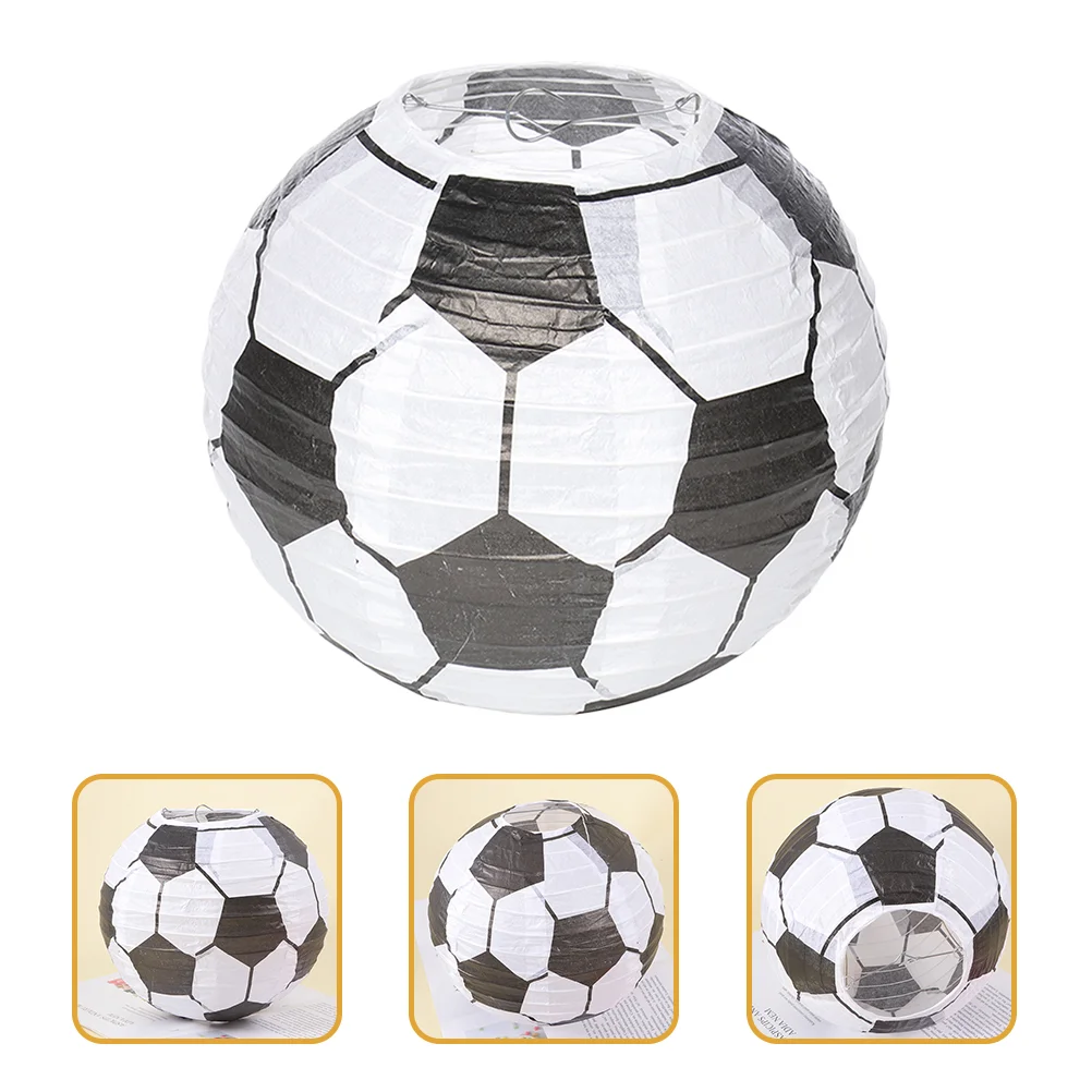

Lampshade Theme Party Lantern Soccer Decorations Paper Lanterns Folding Decorative Festival Hanging Sport-themed Ceiling Light