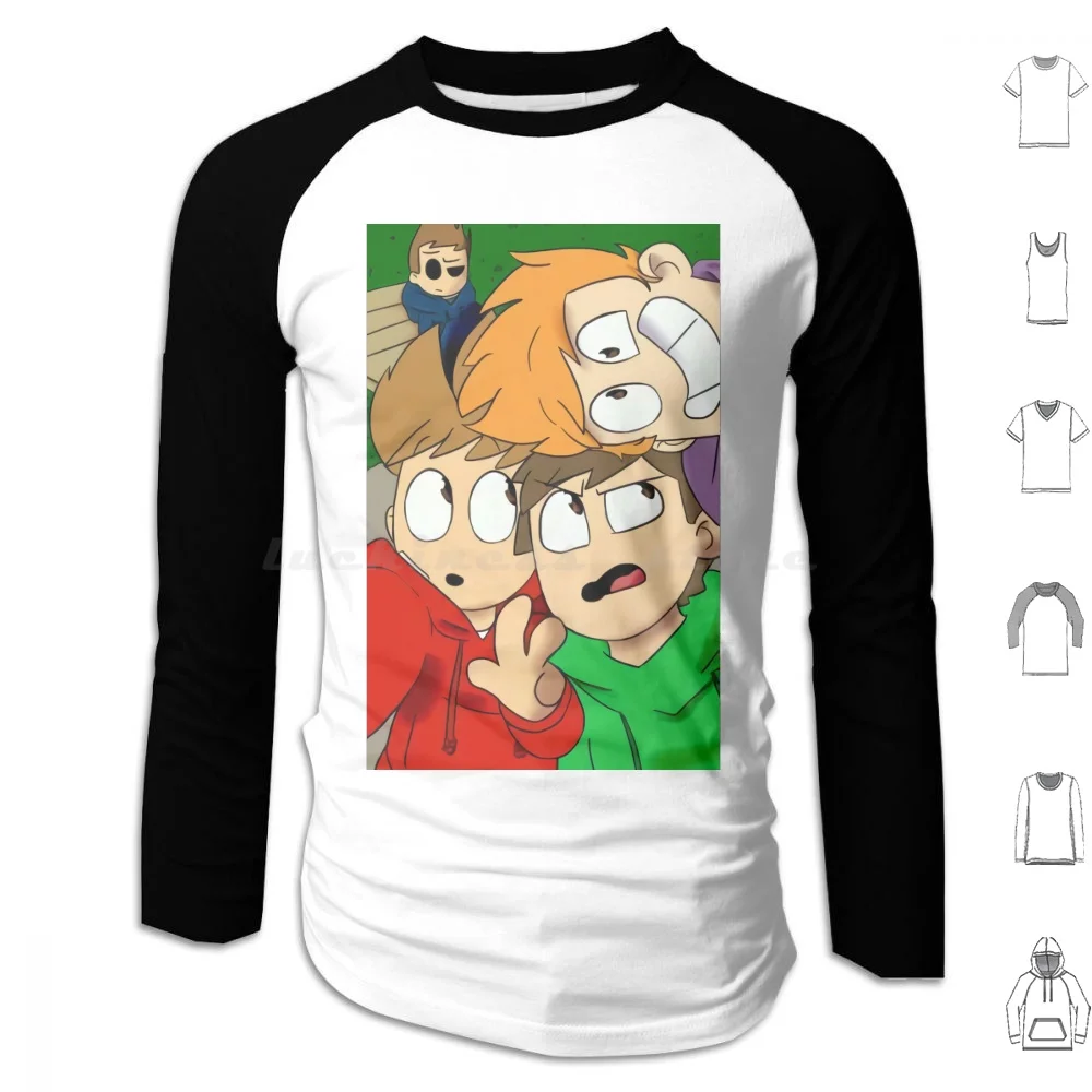 Eddwrld Selfie Hoodies Long Sleeve Eddsworld Tord Patryk Paul Ew