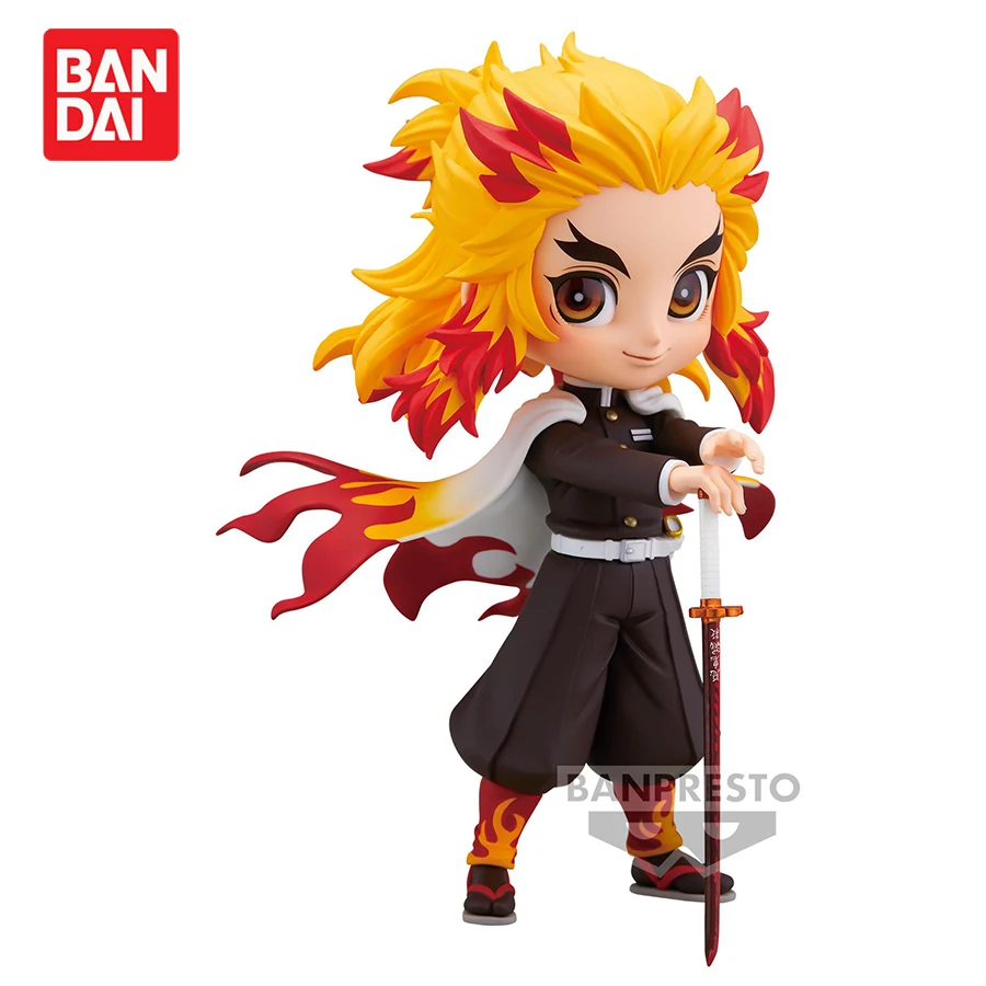 

Original Banpresto Anime Demon Slayer Q Posket Rengoku Kyoujurou Action Figures Bandai Collectible Model Toys For Children