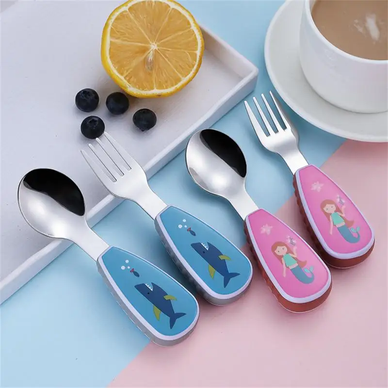 

Cartoon Short Handle Spoon High Temperature Resistance Childrens Tableware Clean And Dustproof Cutlery Set Fine Edging 1 Set