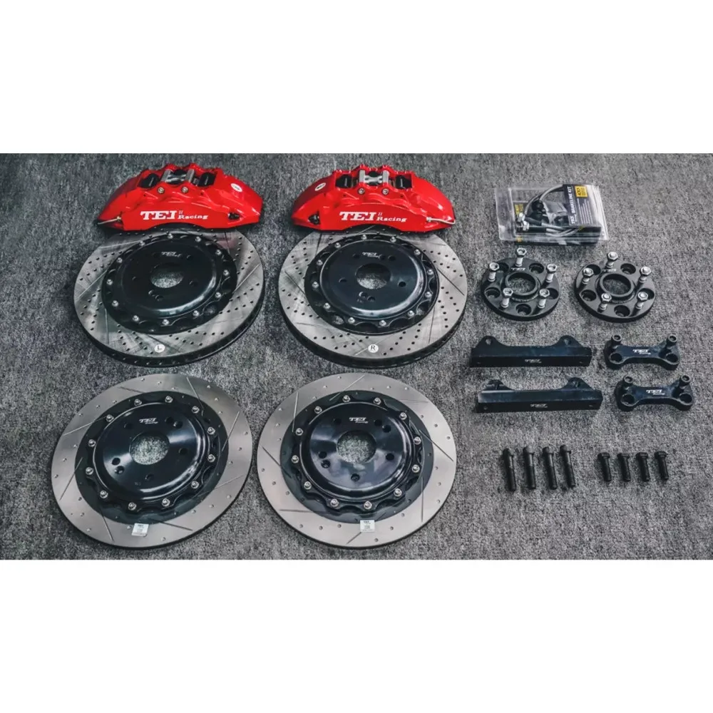 

FRONT BIG BRAKE KIT Forged Caliper 355x32mm Disc Rotor Red Caliper For HONDA ACCORD 2017-2022 18" Wheels