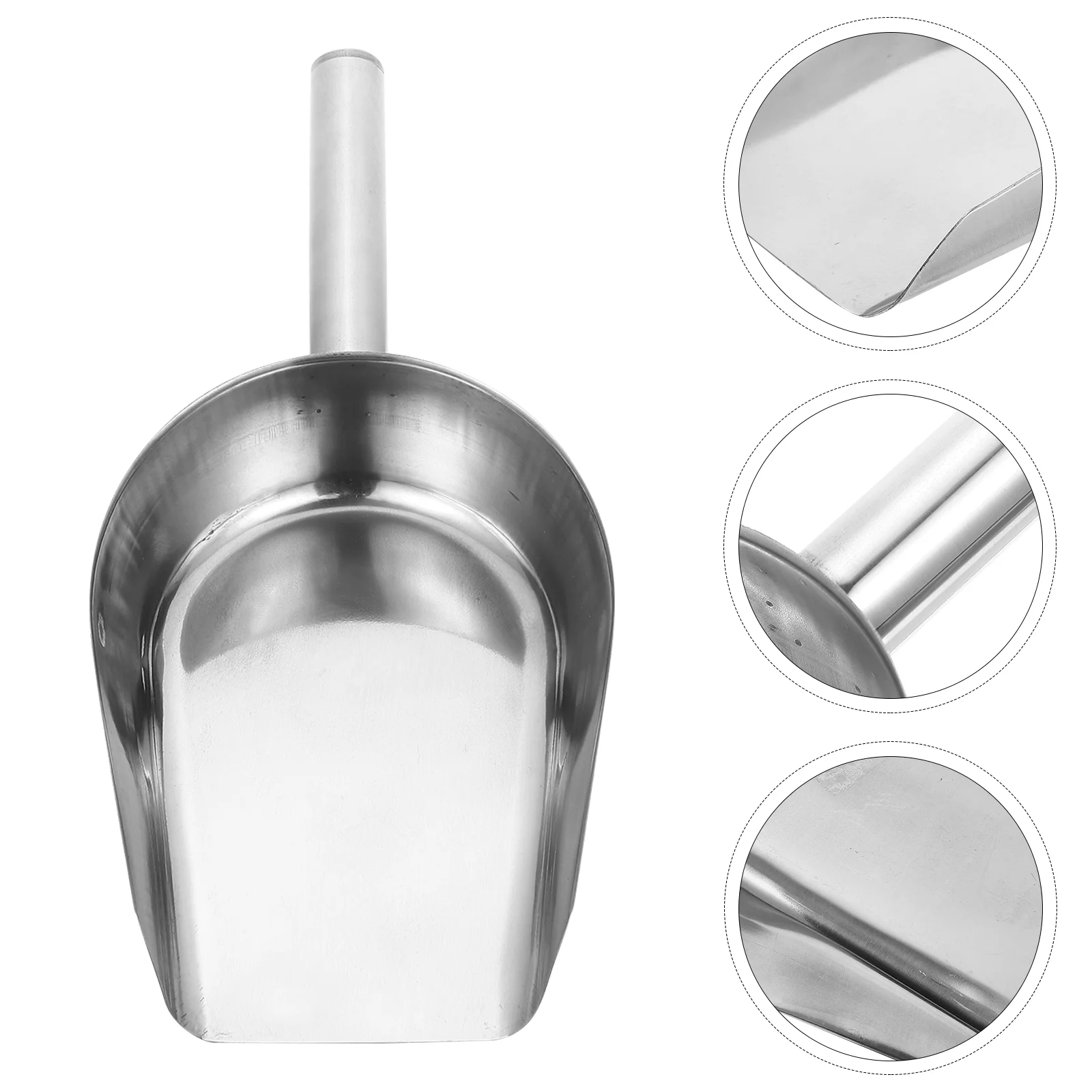 

Sand Stainless Steel Multi-functional Glass Serving Tray Durable Ice Scoop Kitchen Flour Coffee Bean Container