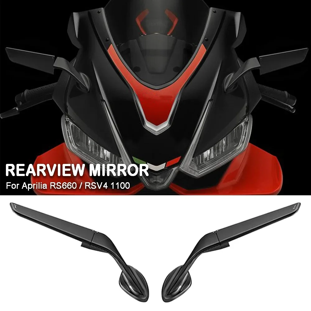 

For Aprilia RSV4 RS660 2021 2022 Motorcycle Mirrors Modified Wind Wing Adjustable Rotating Rearview Mirror Rear Wing Mirrors