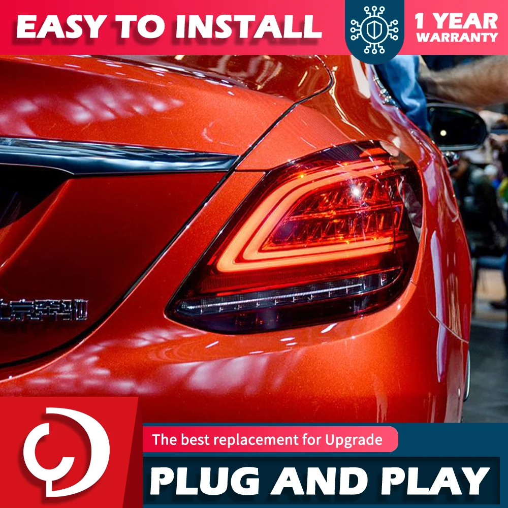 

Car Styling for Benz W205 Tail Lights 2014-2019 C180 C200 C260 C300 Tail Lamp LED Tail Light DRL Dynamic Signal auto Accessories