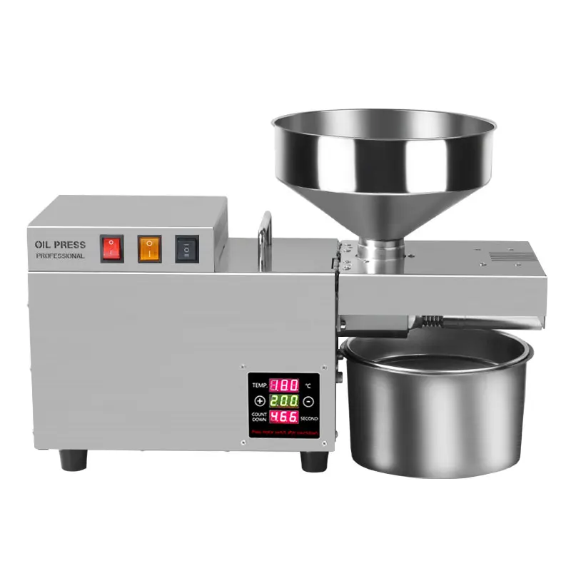 

YTK-S9S Temperature Control Oil Extractor Commercial Peanut Sesame Oil Press Stainless Steel Oil Press Machine Update Version