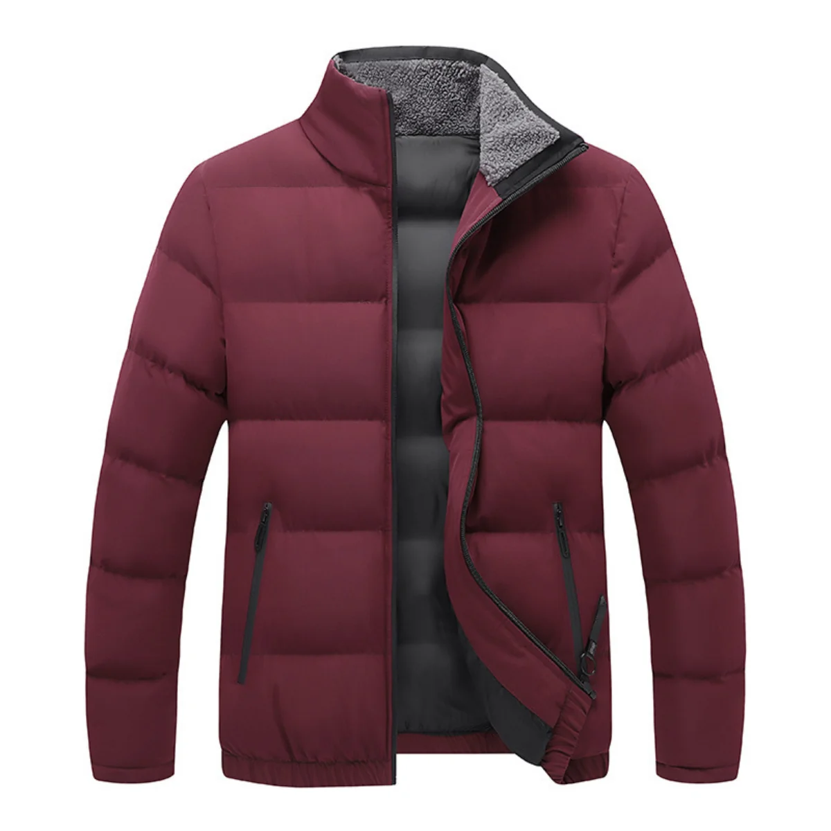 Men's Fashion Trend Cotton Coat Stand Collar Coat Thickened Warm Casual Cotton Coat Winter Cotton Coat Tough Guy Tactical