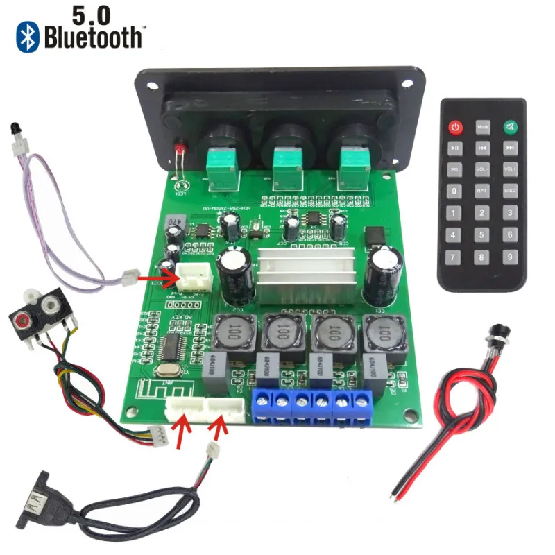 

Плата усилителя SOTAMIA TPA3116D2, Bluetooth 5,0, 2x50 Вт