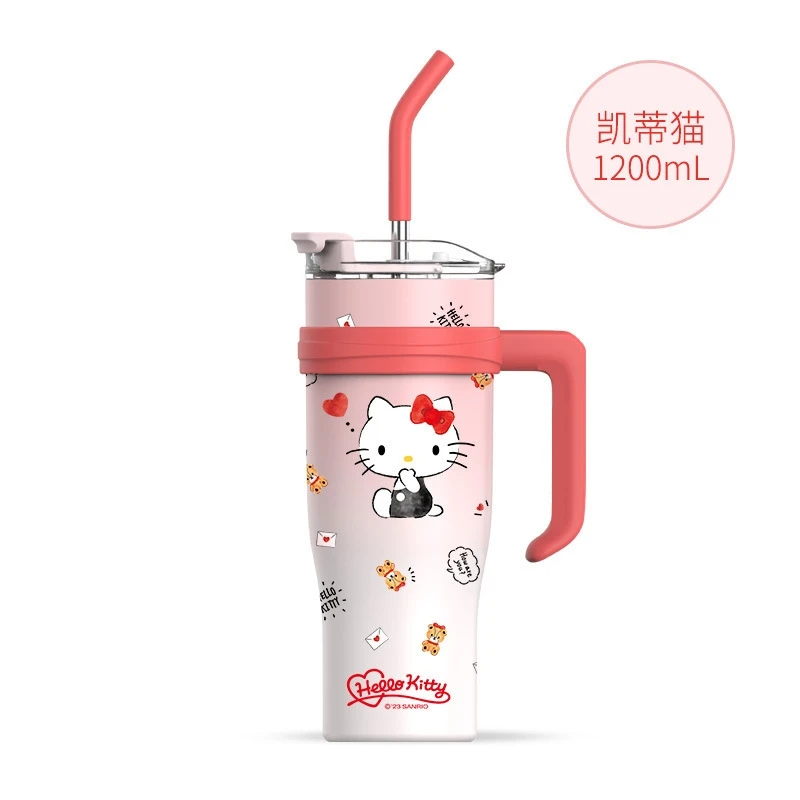 Sanrio Hello Kitty 1200 мл Термос бутылка Kuromi изоляционная чашка My Melody Sippy чашки для воды