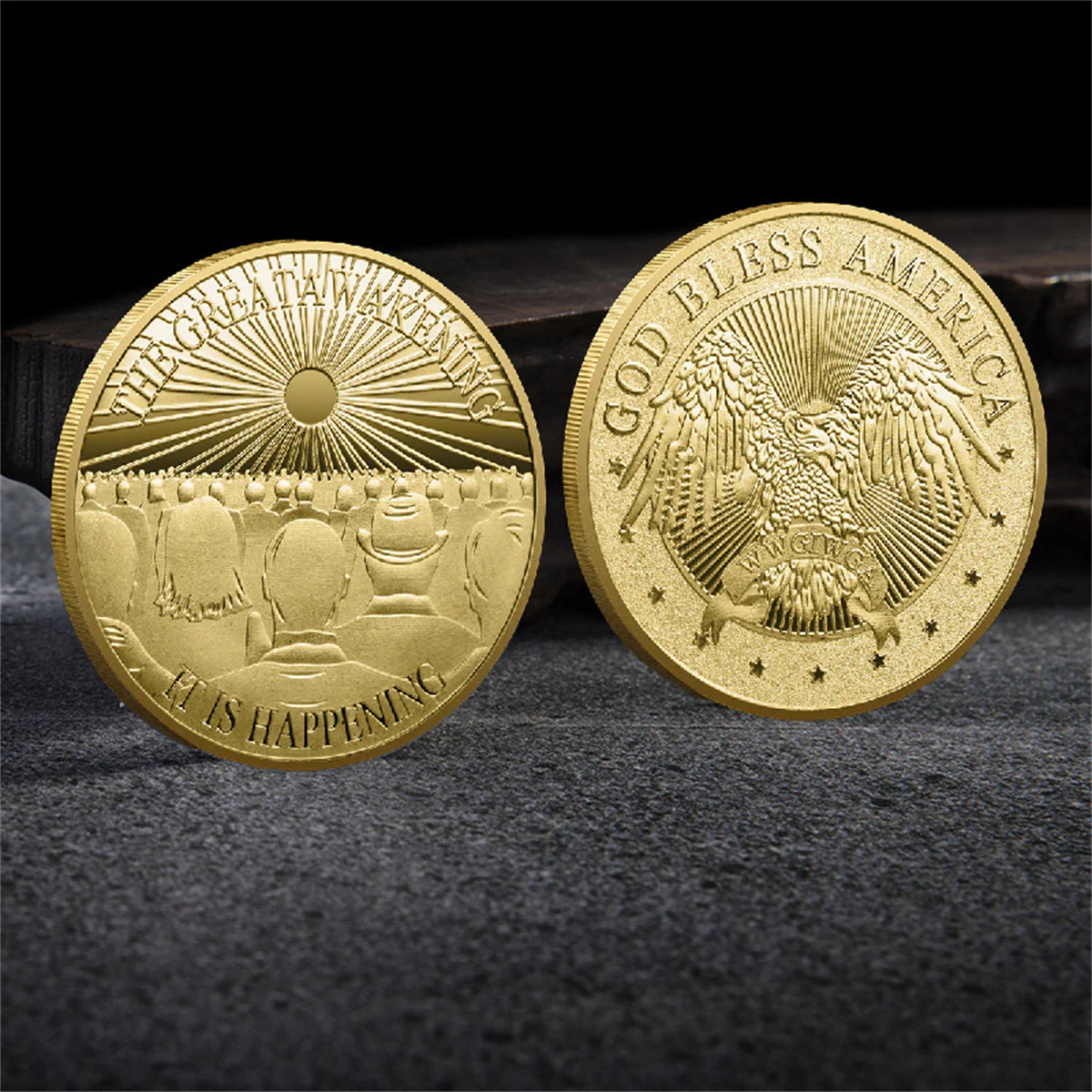 

Digital virtual currency three-dimensional relief metal commemorative coins made in the United States