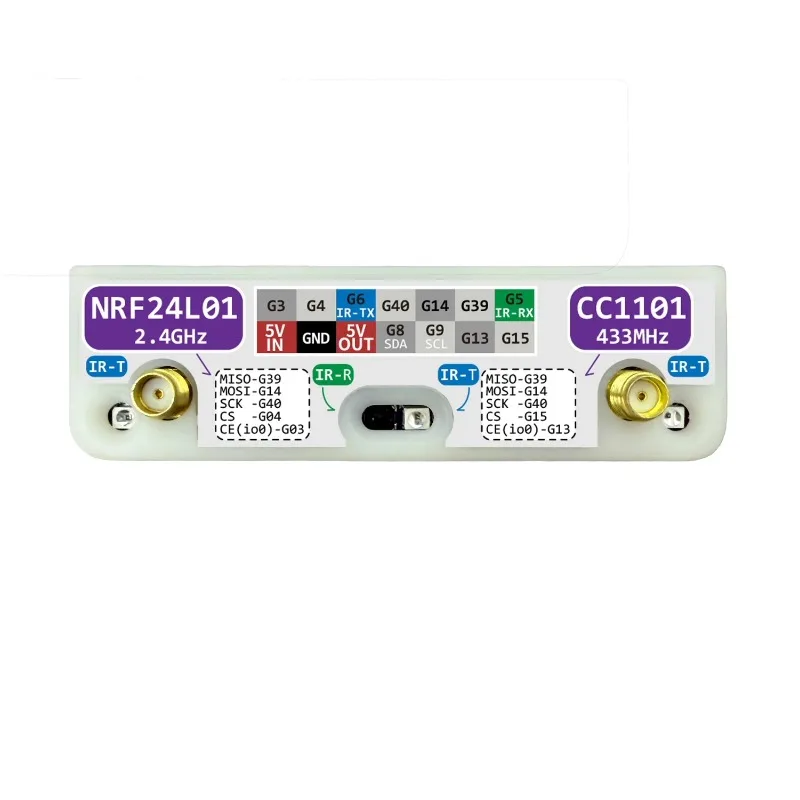 Фото M5Stack CardPuter 3 в 1 RF модуль CC1101 NRF24L01 ИК-трансивер, аксессуар, основной блок Cardputer ADV не входит в комплект. №2